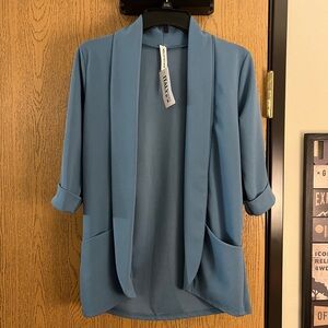 Light blue blazer jacket